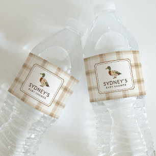 Etiqueta Para Botella De Agua Etiqueta de agua para baby shower de pato real