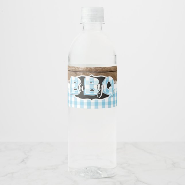 Etiqueta Para Botella De Agua Etiqueta de botella de agua Baby Q - Azul (Anverso)