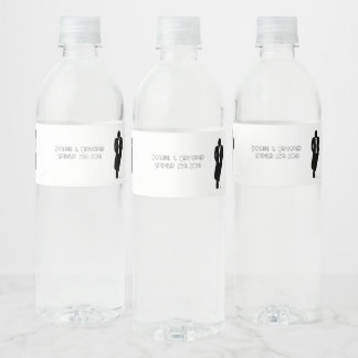 Etiqueta Para Botella De Agua Etiqueta de botella de agua boda Bride Groom