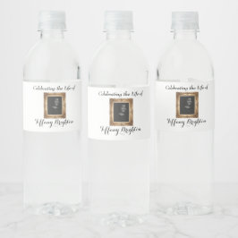 Etiqueta Para Botella De Agua Etiqueta de botella de agua conmemorativa del marc