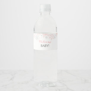 Etiqueta Para Botella De Agua Etiqueta de botella de agua de Baby Shower de copo