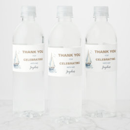 Etiqueta Para Botella De Agua Etiqueta de botella de agua de barco de vela edita