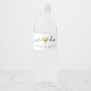 Etiqueta Para Botella De Agua Etiqueta de Botella de Agua de Boda con Corazón Do