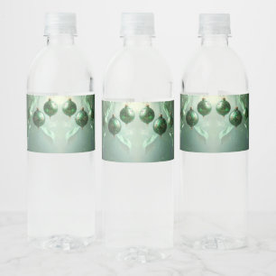 Etiqueta Para Botella De Agua Etiqueta de botella de agua de bola de Navidad ver