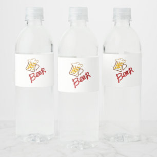 Etiqueta Para Botella De Agua Etiqueta de botella de agua de cerveza con cerveza