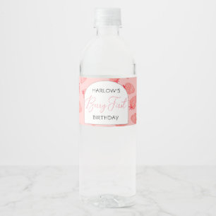 Etiqueta Para Botella De Agua Etiqueta de botella de agua de cumpleaños 1 Berry