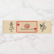 Etiqueta de botella de agua de cumpleaños, Alice W