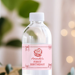 Etiqueta Para Botella De Agua Etiqueta de Botella de Agua de Cumpleaños con Tart