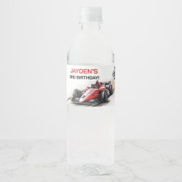 Etiqueta Para Botella De Agua Etiqueta de botella de agua de cumpleaños de coche