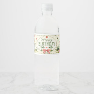 Etiqueta Para Botella De Agua Etiqueta de Botella de Agua de Cumpleaños Little F