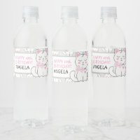 Etiqueta de botella de agua de fiesta de cumpleaño