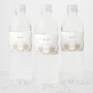 Etiqueta Para Botella De Agua Etiqueta de Botella de Agua de Flores Blancas de M