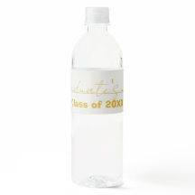 Etiqueta de Botella de Agua de Graduación con Letr