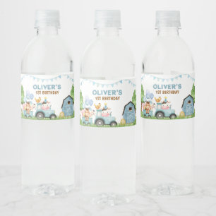 Etiqueta Para Botella De Agua Etiqueta de botella de agua de granja, animales de