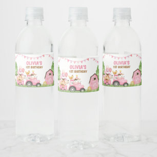 Etiqueta Para Botella De Agua Etiqueta de botella de agua de granja, animales de