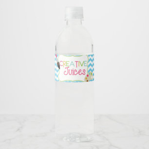 Etiqueta Para Botella De Agua Etiqueta de botella de agua de jugos creativos