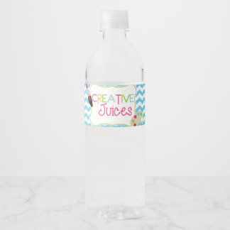 Etiqueta Para Botella De Agua Etiqueta de botella de agua de jugos creativos