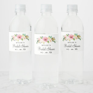 Etiqueta Para Botella De Agua Etiqueta de botella de agua de la ducha de novia f