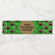 Etiqueta de botella de agua del Fiesta de fútbol