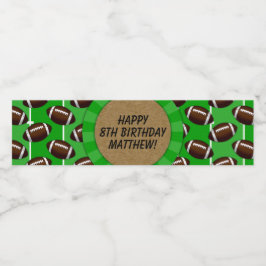 Etiqueta Para Botella De Agua Etiqueta de botella de agua del Fiesta de fútbol