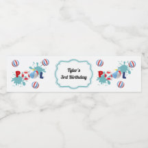 Etiqueta de botella de agua del Fiesta de la boler