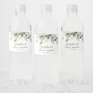 Etiqueta Para Botella De Agua Etiqueta de botella de agua Eucalyptus Bridal Show
