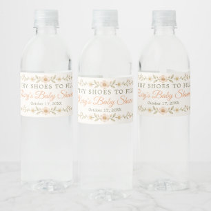 Etiqueta Para Botella De Agua Etiqueta de Botella de Agua Floral Zapatos Pequeño