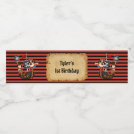 Etiqueta Para Botella De Agua Etiqueta de botella de agua pirata Fiesta