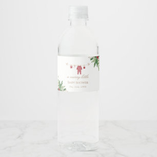 Etiqueta Para Botella De Agua Etiqueta de comida y bebida de Baby Shower de vaca