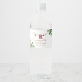 Etiqueta Para Botella De Agua Etiqueta de comida y bebida de Baby Shower roja fe