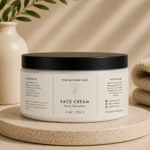 Etiqueta Para Botella De Agua Etiqueta de envoltura de frasco de crema facial co