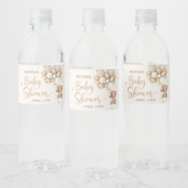 Etiqueta Para Botella De Agua Etiqueta de frasco de agua de Baby Shower con glob