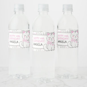 Etiqueta Para Botella De Agua Etiqueta de frasco de agua de fiesta de cumpleaño