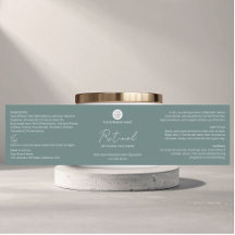 Etiqueta de frasco de crema facial con logotipo de