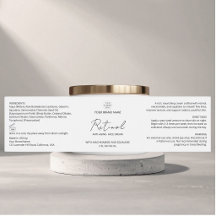 Etiqueta de frasco de crema facial con logotipo de
