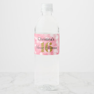 Etiqueta Para Botella De Agua Etiqueta de la botella de agua de las luces del