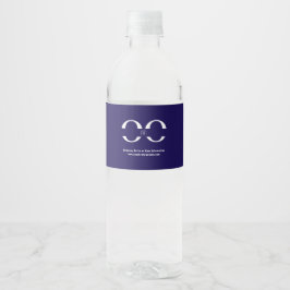 Etiqueta Para Botella De Agua Etiqueta de logotipo QR de marca comercial minimal
