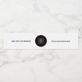 Etiqueta Para Botella De Agua Etiqueta de Marca de Redes Sociales QR de Logo Mod