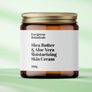 Etiqueta Para Botella De Agua Etiqueta de tarro de cosméticos impermeable blanca