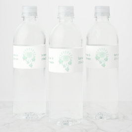 Etiqueta Para Botella De Agua Etiqueta del frasco de agua boda Mariposas de ment