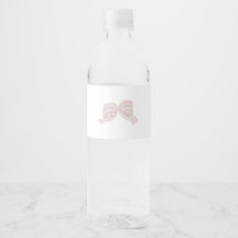 Etiqueta del frasco de agua de arco rosa