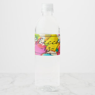 Etiqueta Para Botella De Agua Etiqueta del frasco de agua de Bar Bat Mitzvah Con