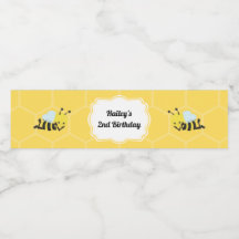 Etiqueta del frasco de agua de Bee Fiesta