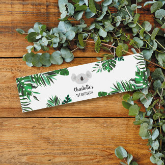 Etiqueta Para Botella De Agua Etiqueta del frasco de agua de cumpleaños de Koala