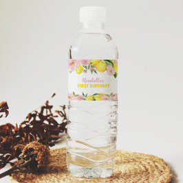 Etiqueta Para Botella De Agua Etiqueta del frasco de agua de cumpleaños de Lemon