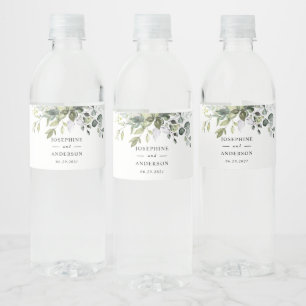 Etiqueta Para Botella De Agua Etiqueta del frasco de agua de Eucalyptus Boda