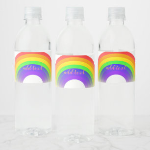 Etiqueta Para Botella De Agua Etiqueta del frasco de agua de los colores del arc