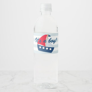 Etiqueta Para Botella De Agua Etiqueta del frasco de agua del barco náutico para