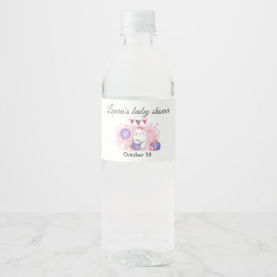 Etiqueta Para Botella De Agua Etiqueta del frasco de agua del Chica Baby Shower
