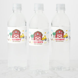 Etiqueta Para Botella De Agua Etiqueta del frasco de agua del fiesta de la granj